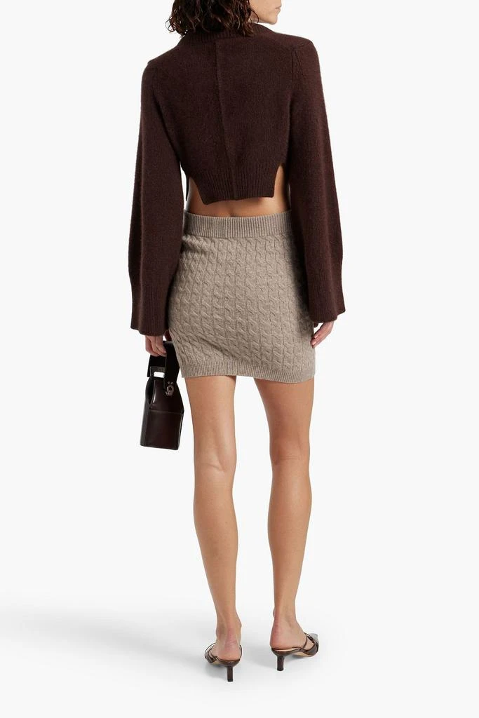 Naadam Cable-knit cashmere mini skirt 3