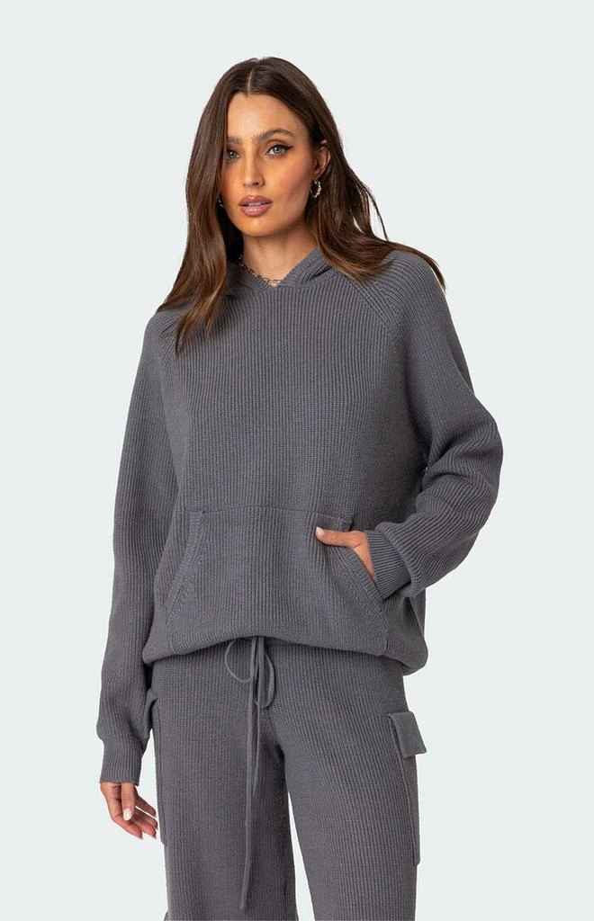 Edikted Wynter Oversized Knit Hoodie 3