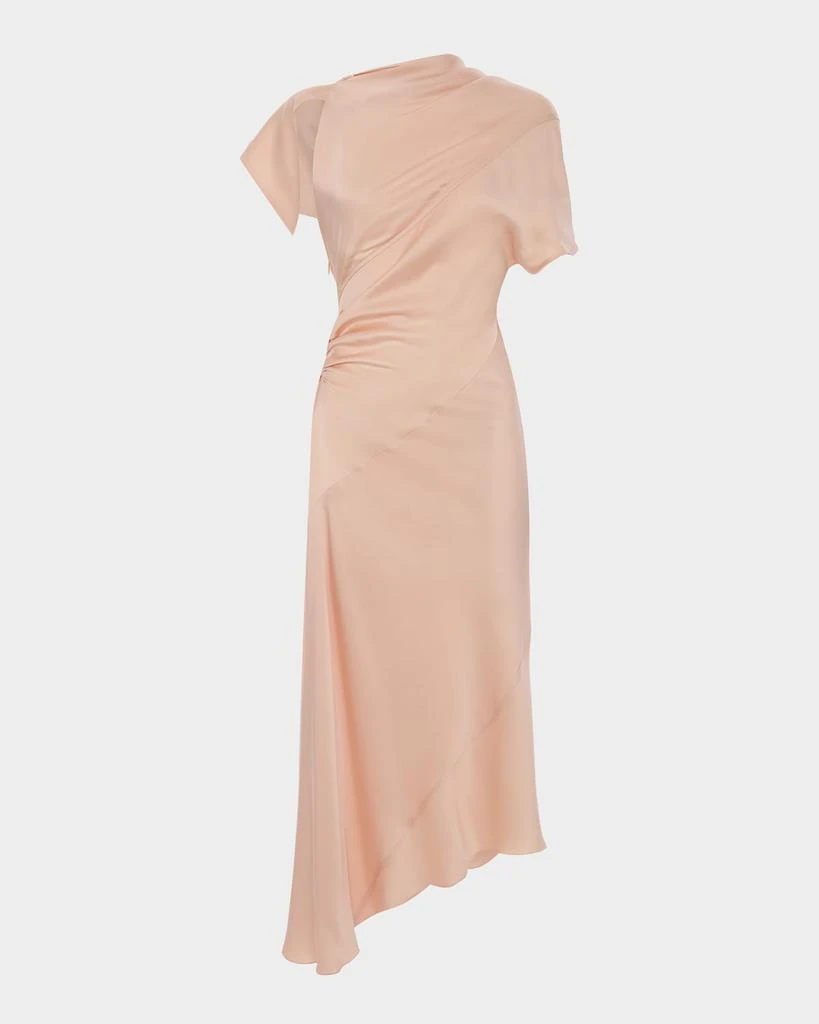 knee length dresses for ladies Jasmine Halter Midi Dress, in Moss Green Luxe Satin | Show Me Your Mumu