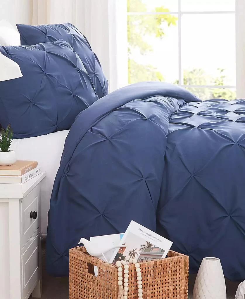 SOUTHSHORE FINE LINENS Pintuck 3 Piece Duvet Cover Set 2