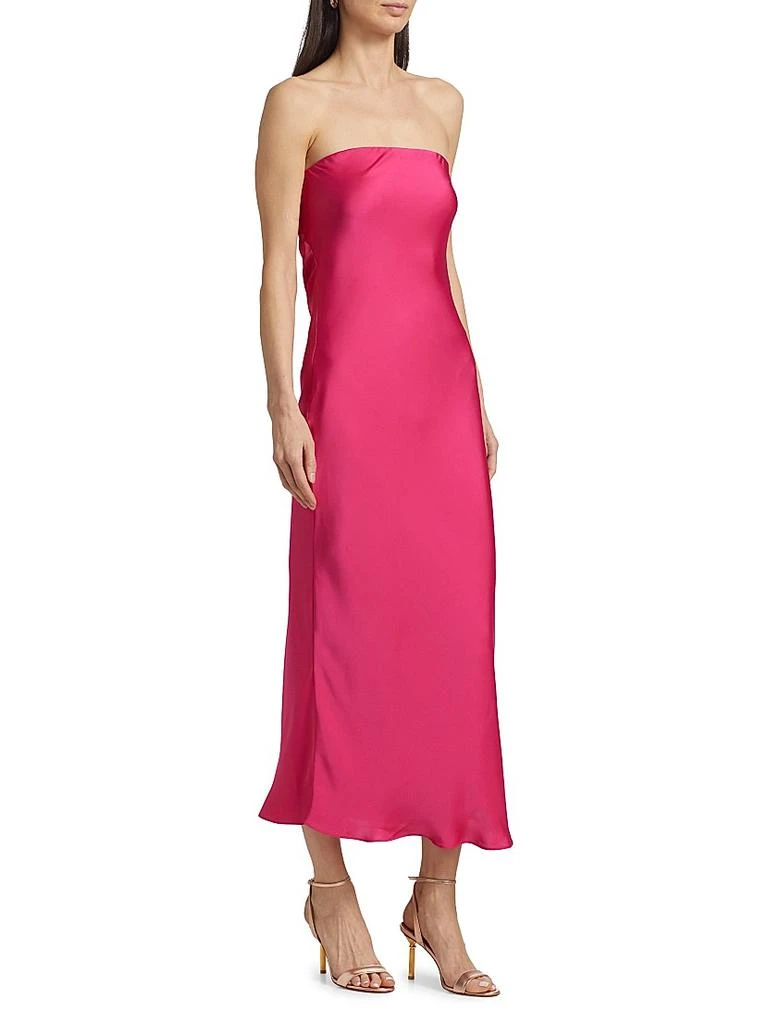 Ramy Brook Shauna Satin Strapless Open Back Midi-Dress 4