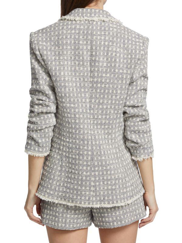 Cinq à Sept Khloe Tweed Gathered Blazer