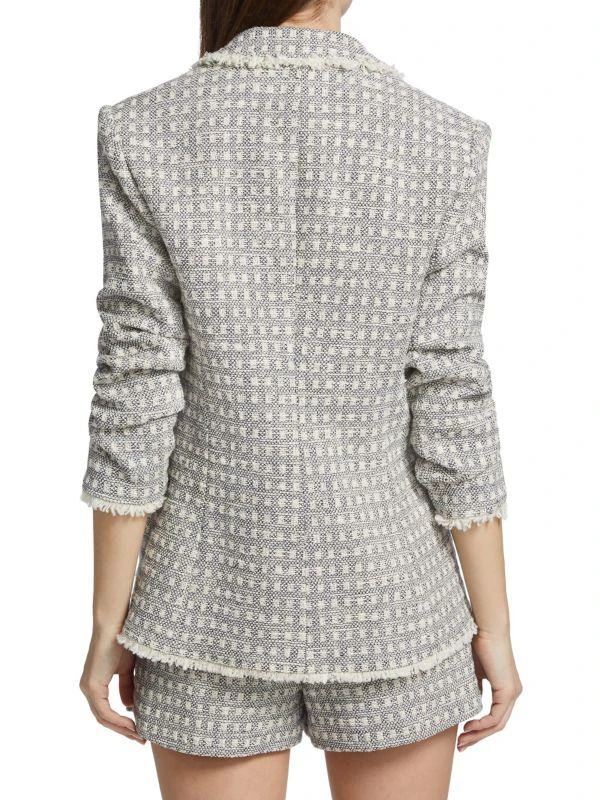 Cinq à Sept Khloe Tweed Gathered Blazer 2