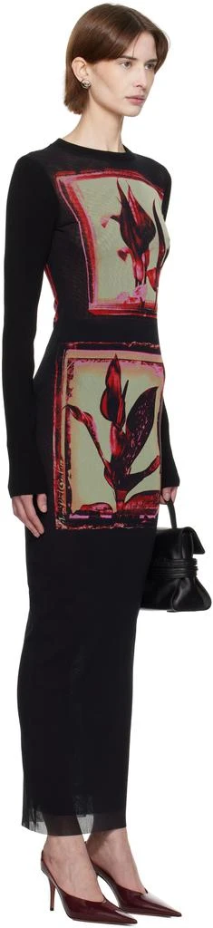 Jean Paul Gaultier Black Flowers Cadres Maxi Dress 2