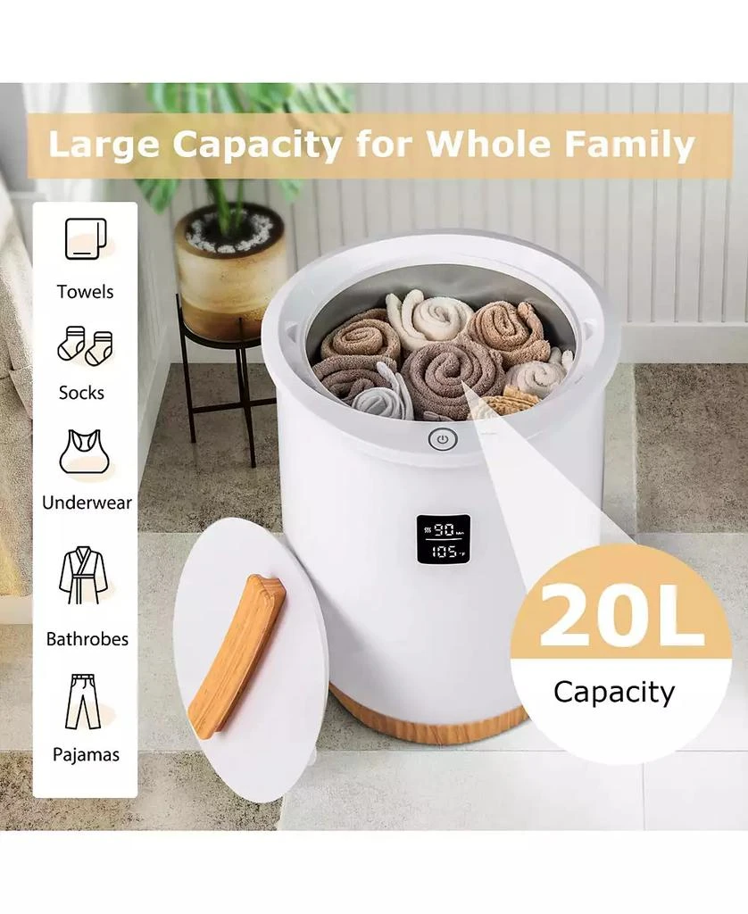 Ecooso 20L Large Heated Towel Warmer with LED Display and Button Control 7