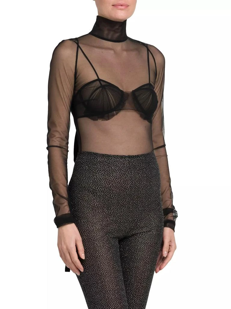 Nensi Dojaka Sheer Back Cut-Out Bodysuit 3