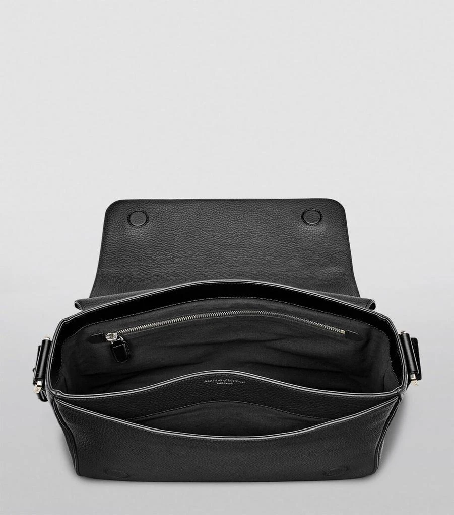 Aspinal of London Leather Reporter Messenger Bag 4