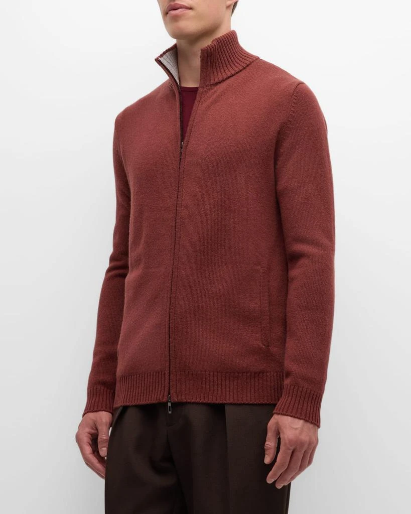 Neiman Marcus Men's Full-Zip Cashmere Sweater 4