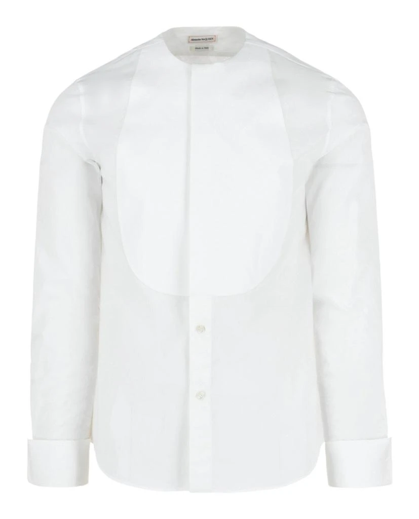 Alexander McQueen Collarless Tuxedo Shirt 1