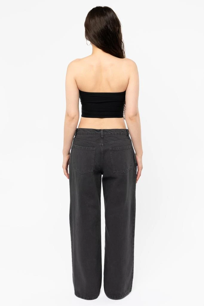 Los Angeles Apparel RBDW401GD - 12 oz Bull Denim Mid Rise Wide Leg Jeans 4