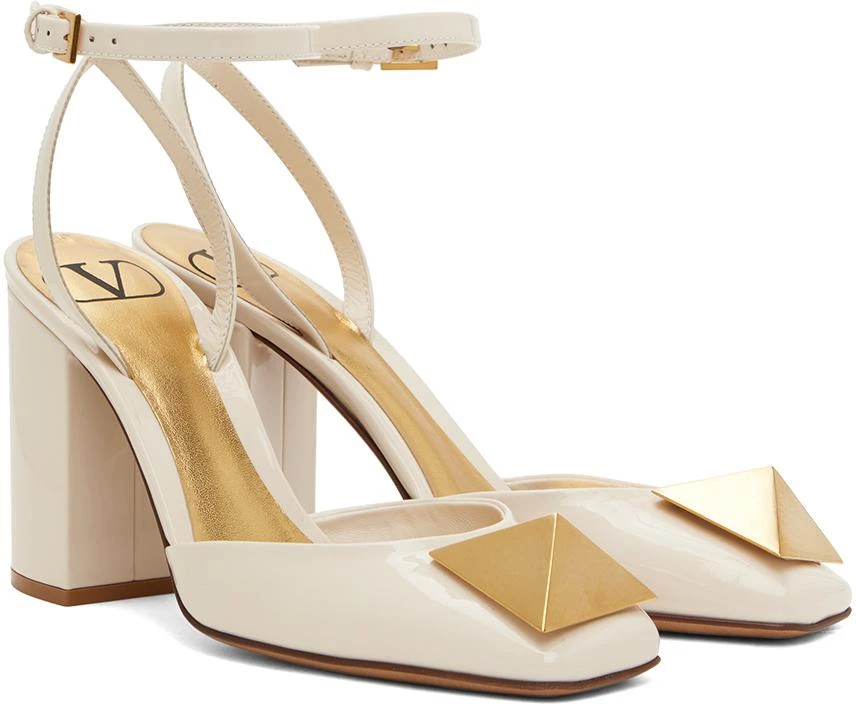 Valentino Off-White One Stud Heels 4