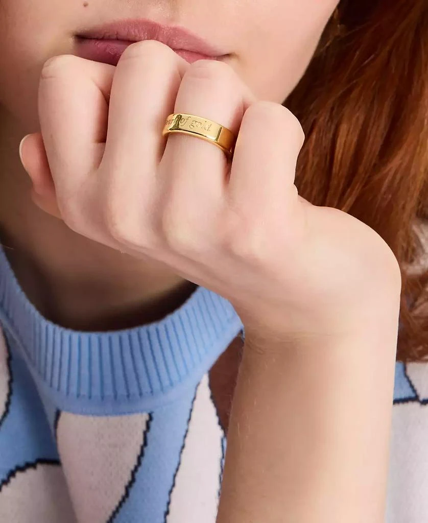 Kate Spade Engraved Idiom Script Band Ring 7