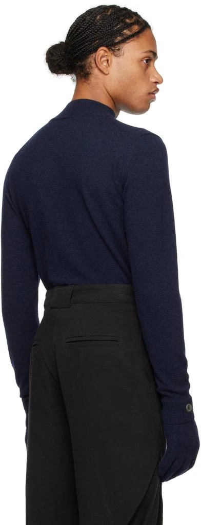 Hyein Seo Navy Military Turtleneck & Gloves Set 3