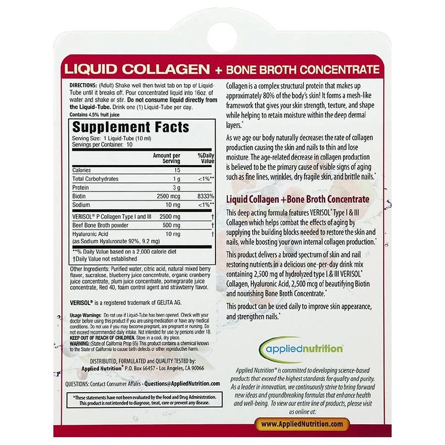 Applied Nutrition Liquid Collagen + Bone Broth Mixed Berry 4