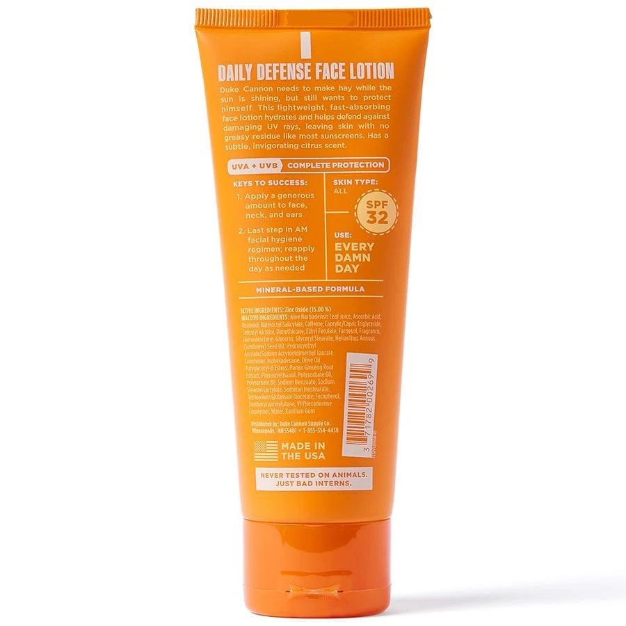 Duke Cannon Daily Defense Face Lotion SPF 32 2