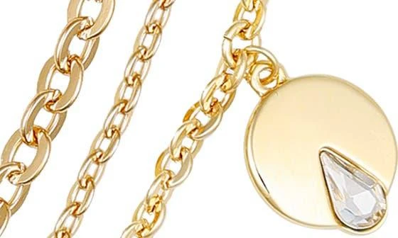 Vince Camuto Set of 3 Crystal Charm
Chain Necklaces 4