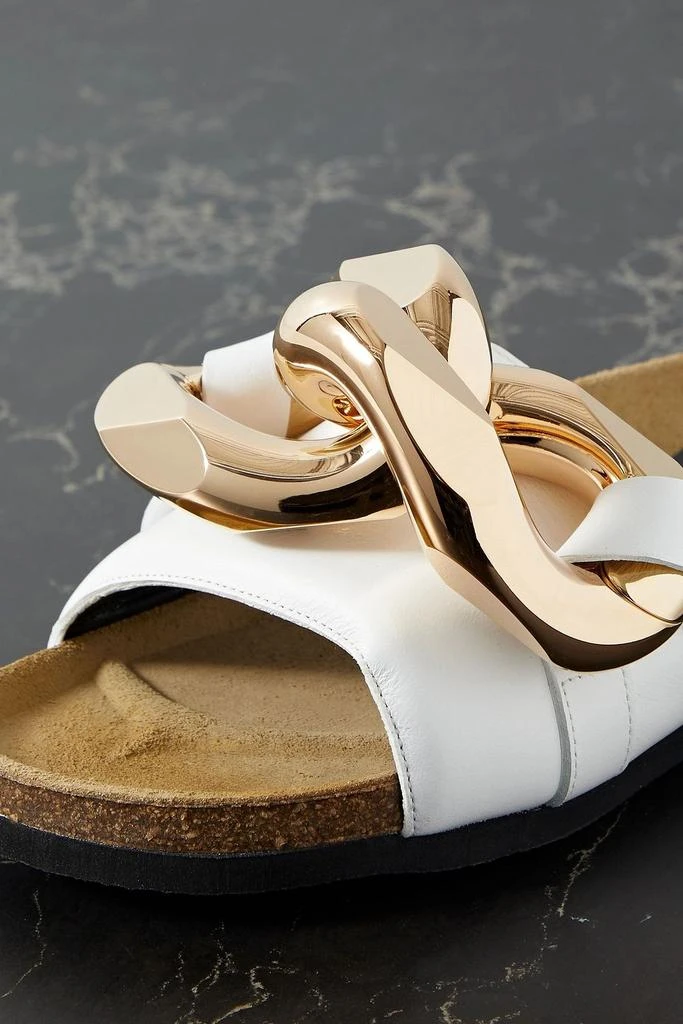 JW Anderson Chain-embellished leather slides 4