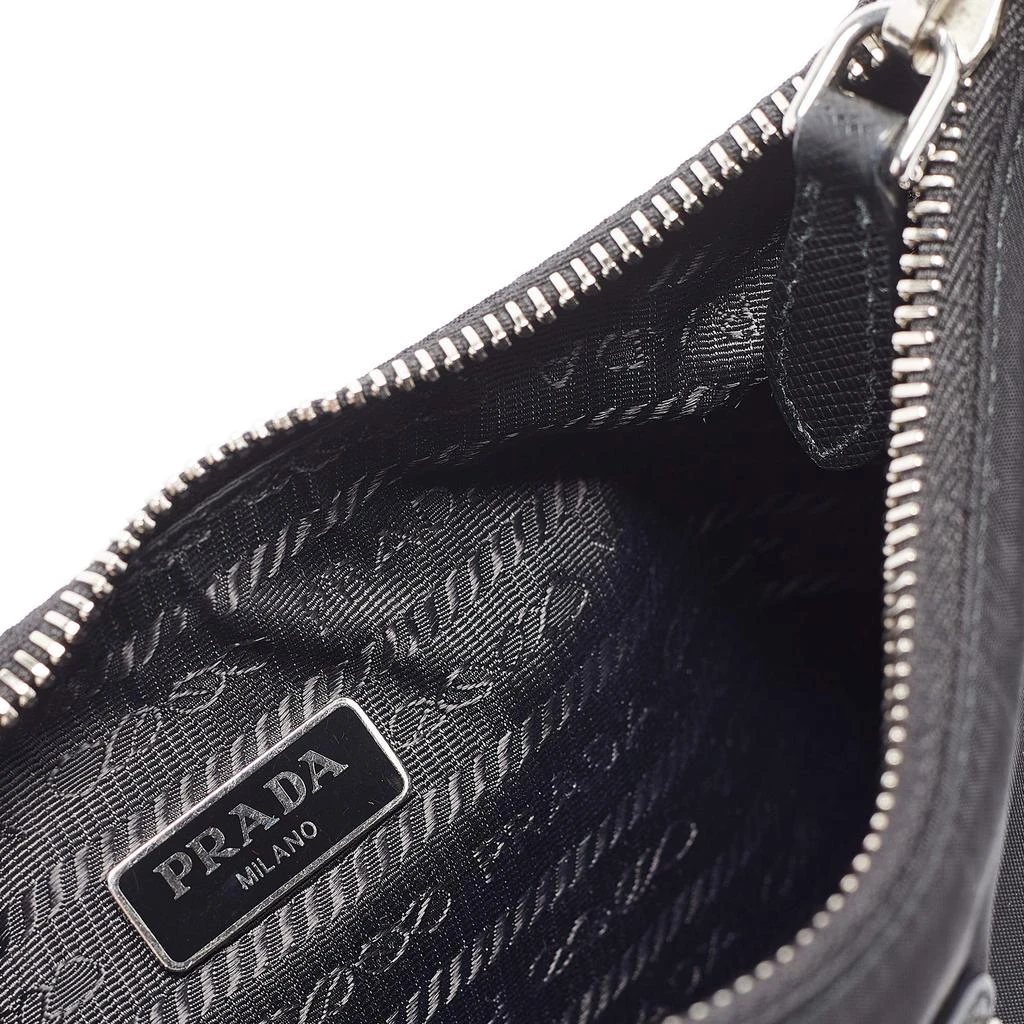 Prada Prada Black Nylon and Saffiano Leather Re-Edition 2005 Baguette Bag 9