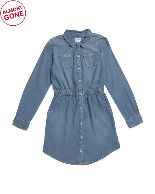 Levi
s Girls Button Front Denim Dress