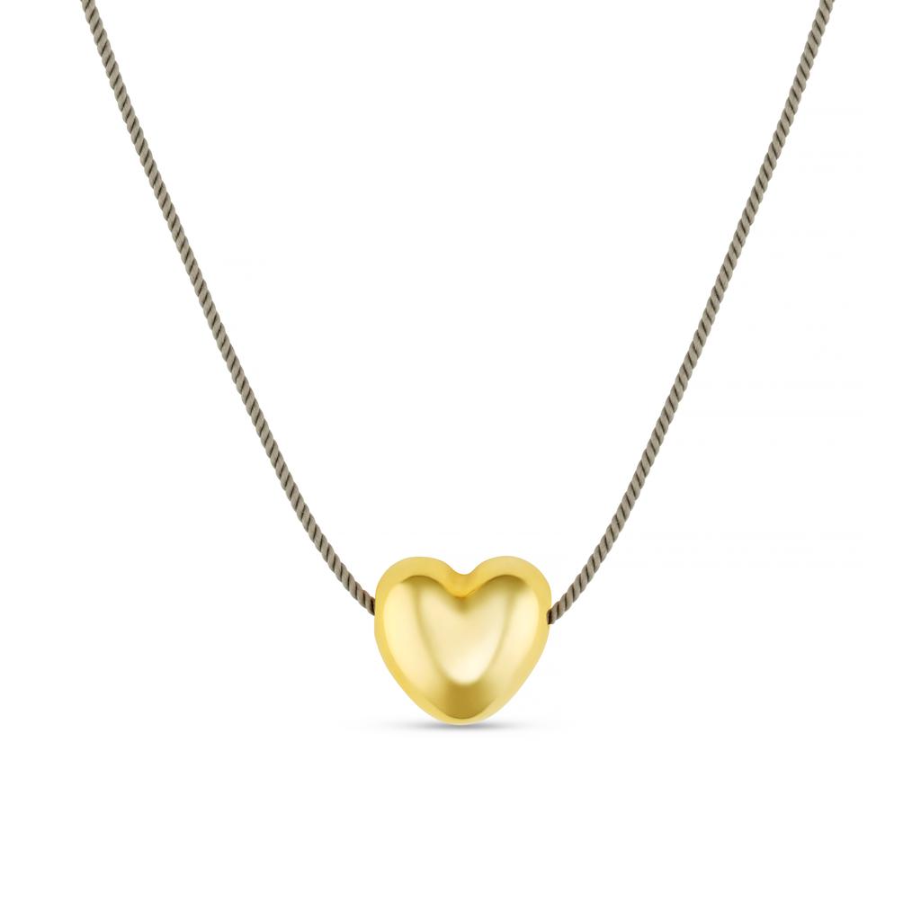 Orelia London Voluminous Heart Adjustable Cord Necklace