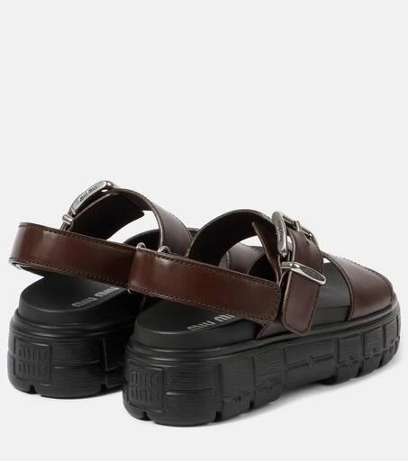 Miu Miu 50 leather platform sandals 3