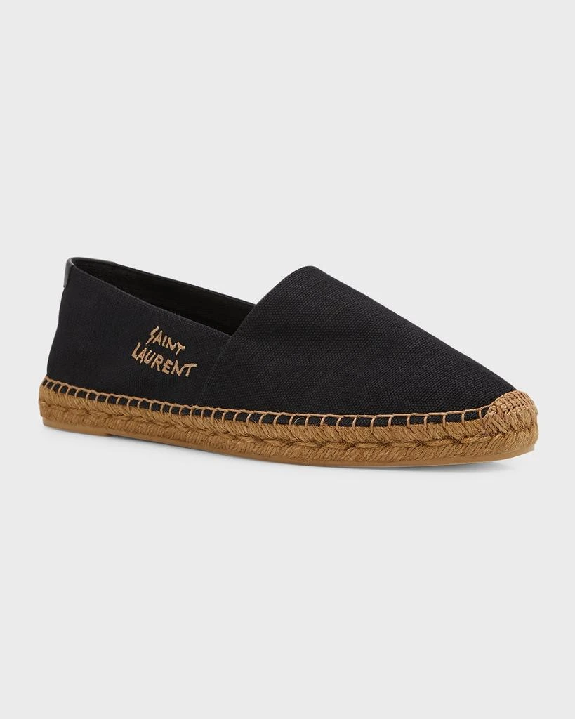 Yves Saint Laurent Men's Logo-Stitched Canvas Espadrilles 3