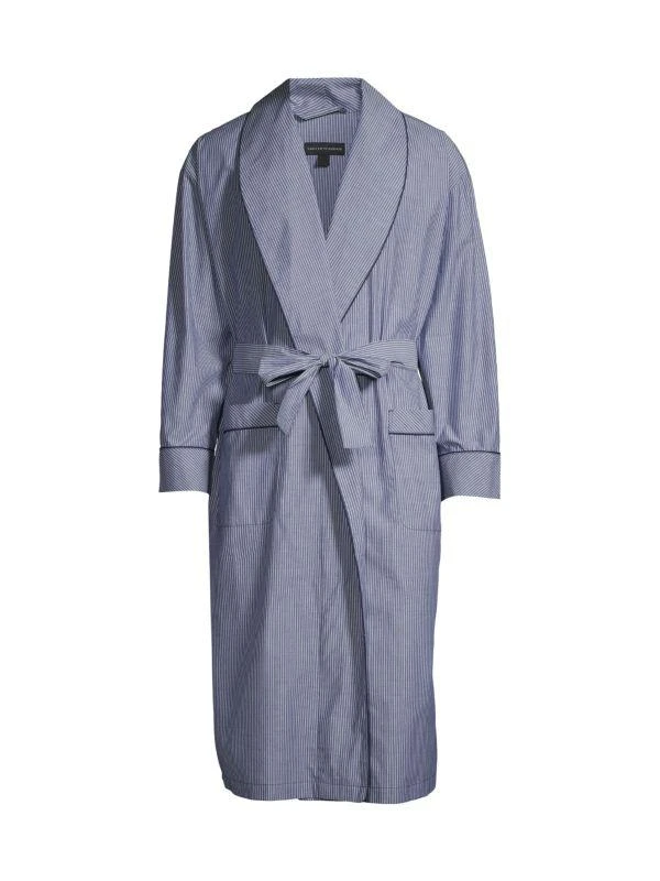 Saks Fifth Avenue Piped Shawl Robe 3
