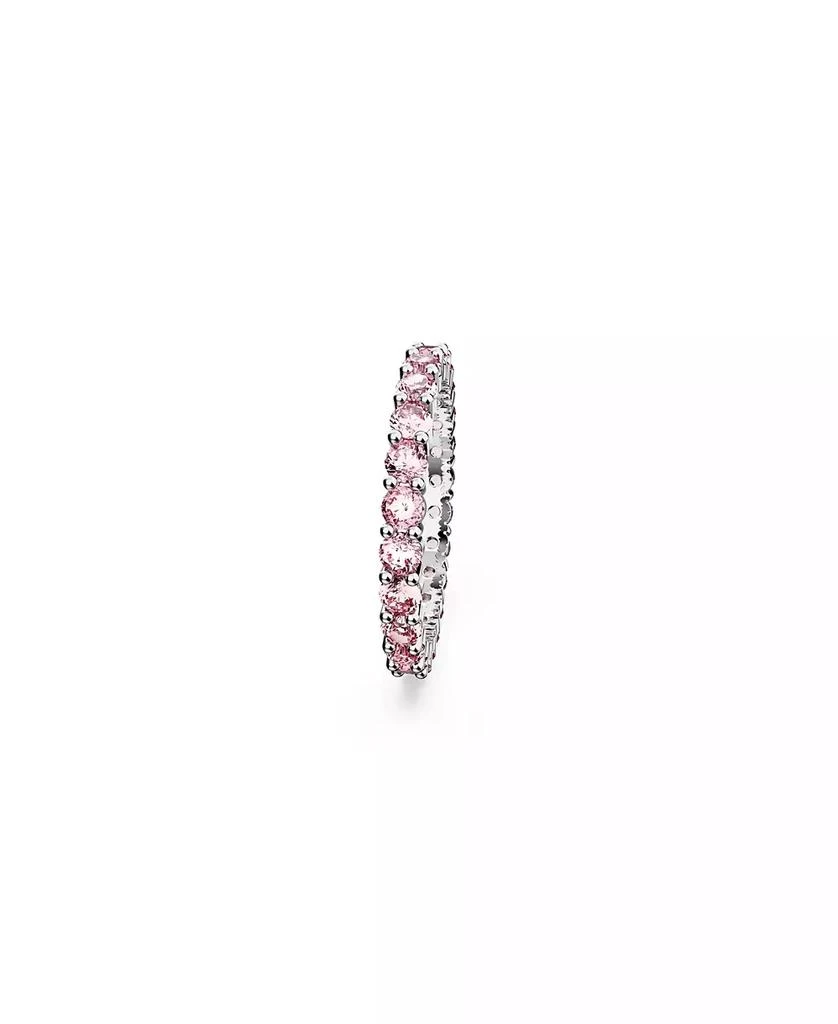 Swarovski Crystal Round Cut Pink Matrix Ring 3