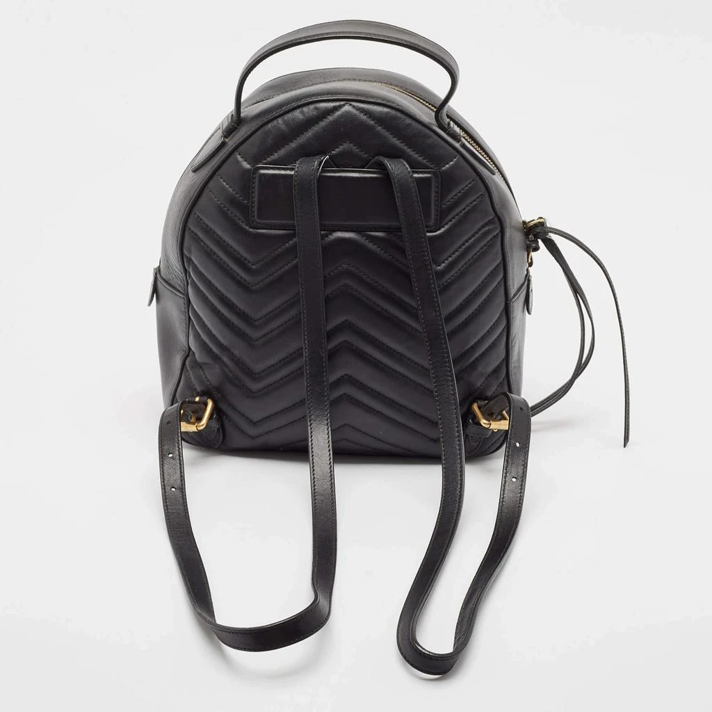 Gucci Gucci Black Matelasse Leather GG Marmont Backpack 4