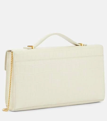 Demellier Vancouver croc-effect leather clutch 4