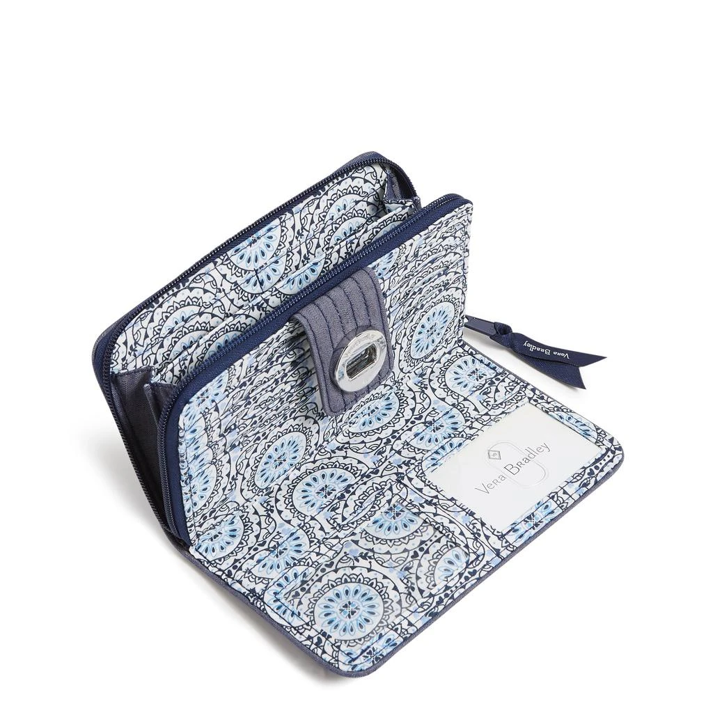 Vera Bradley Outlet Denim Turnlock Wallet 2