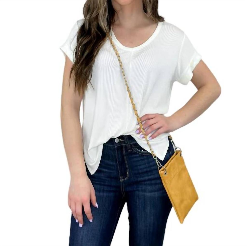 The Chic Bag Boho Chic Crossbody Purse Satchel In Mustard