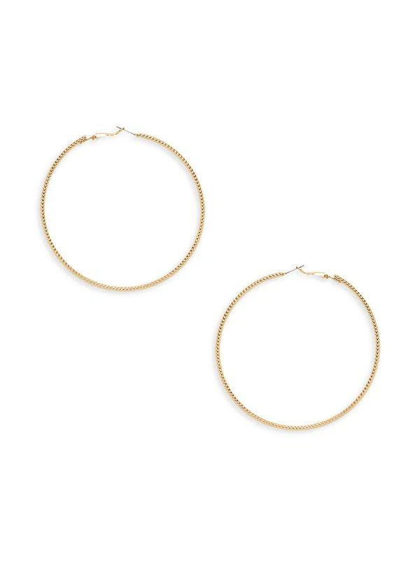 Ava & Aiden 12K Goldplated Twisted Hoop Earrings 1