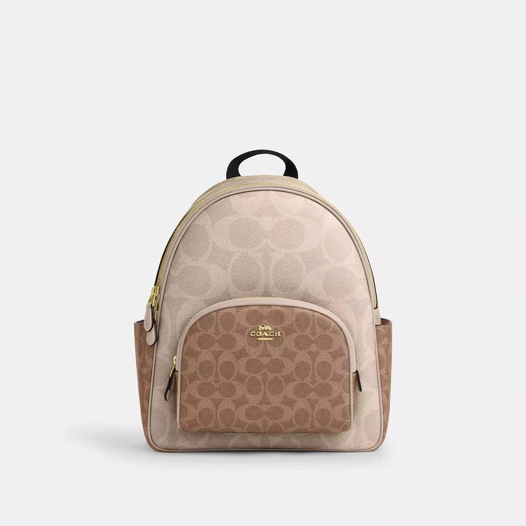 Coach Court Backpack In Blocked Signature Canvas 1