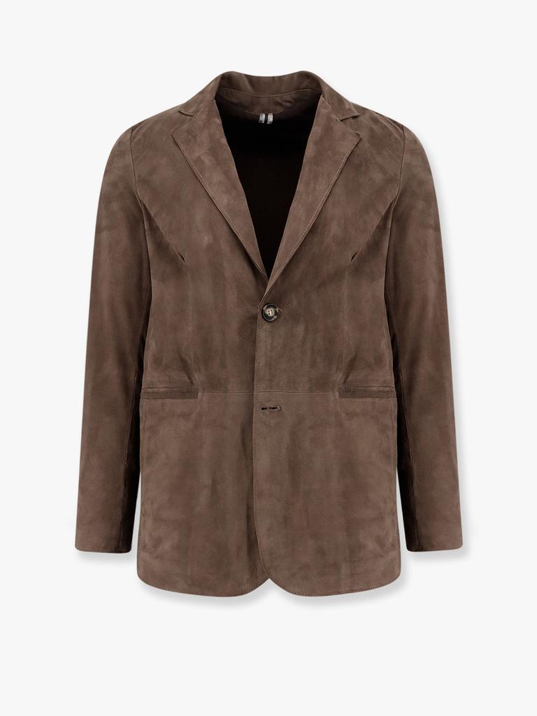 D-FOUR Suede jacket with peak lapel