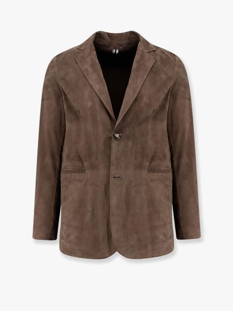 D-FOUR Suede jacket with peak lapel 1