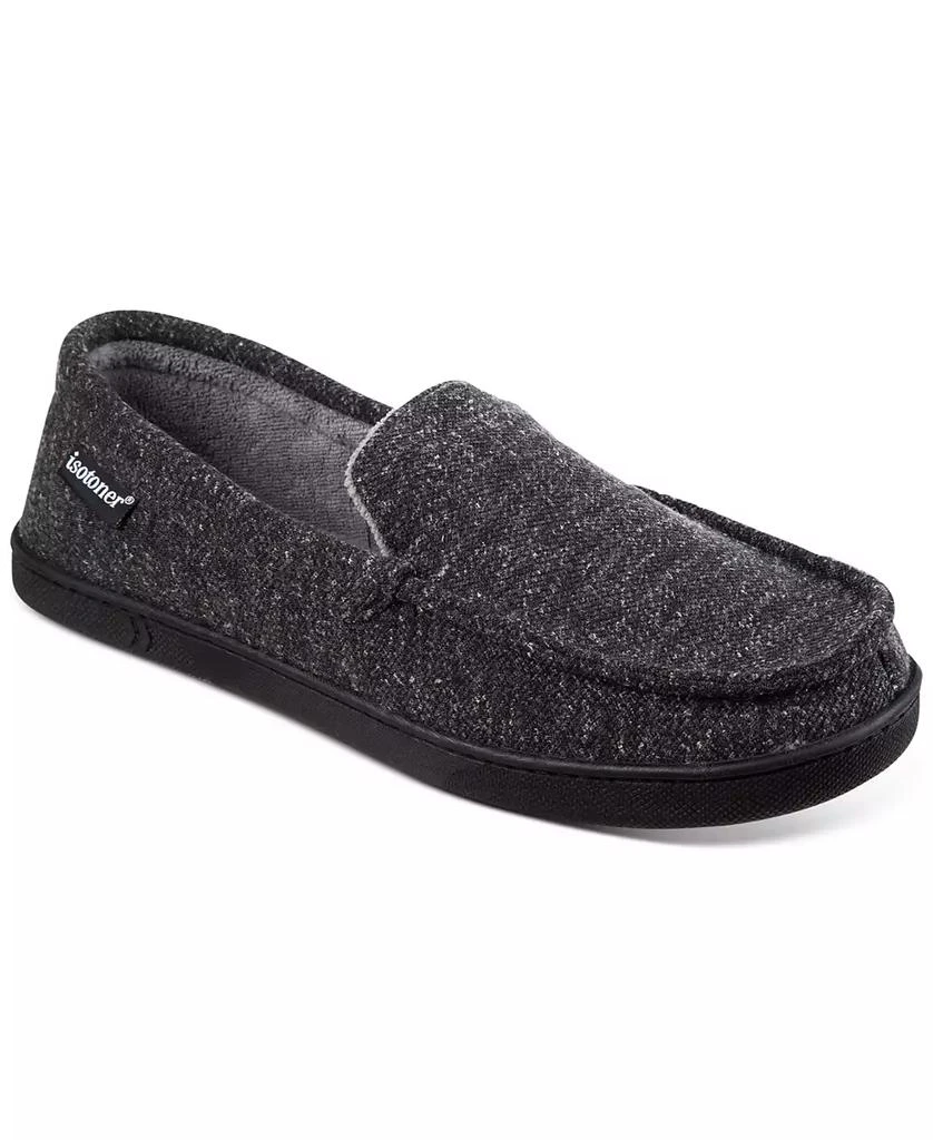 Isotoner Signature Men's Preston Heather Knit Moccasin Slippers 1