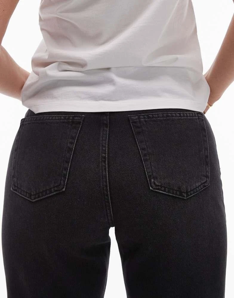 Topshop Topshop Hourglass Kort high rise straight jean in washed black 4