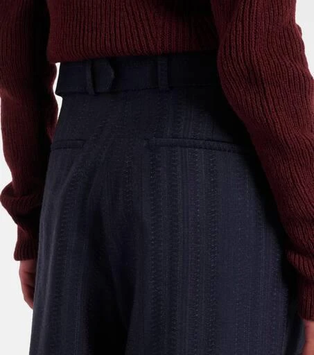 Dries Van Noten Belted wool wide-leg pants 6