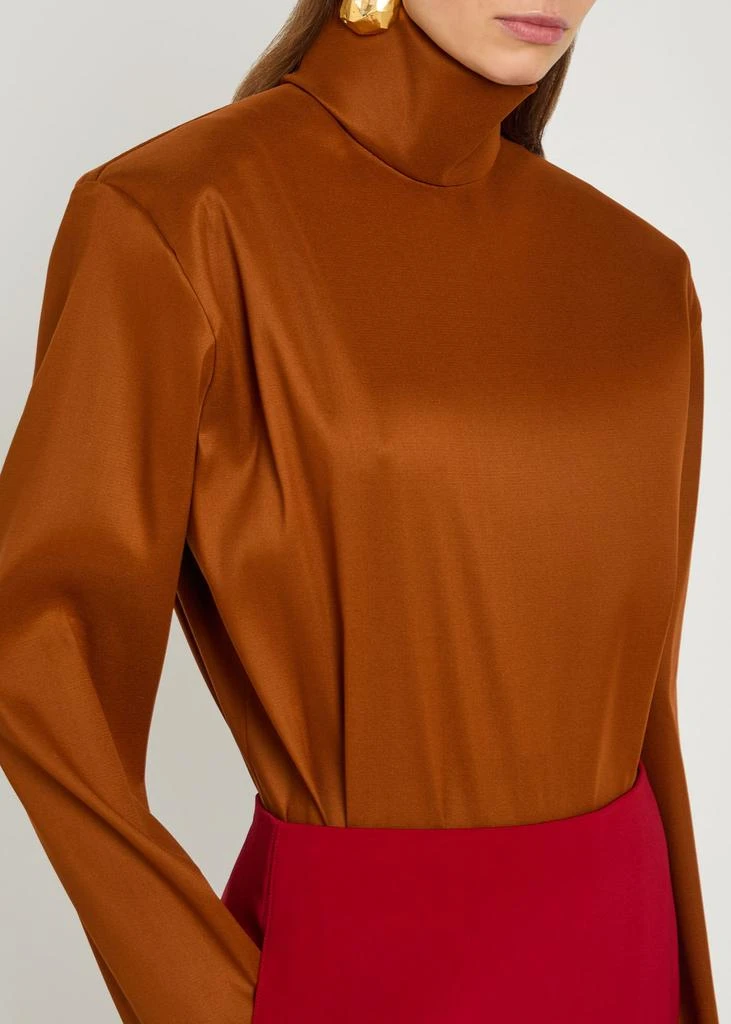 Yves Saint Laurent High-neck stretch-silk top 5