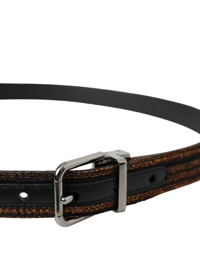 Dolce 
Gabbana Jacquard Stripes Metal Buckle Women
s Belt 3