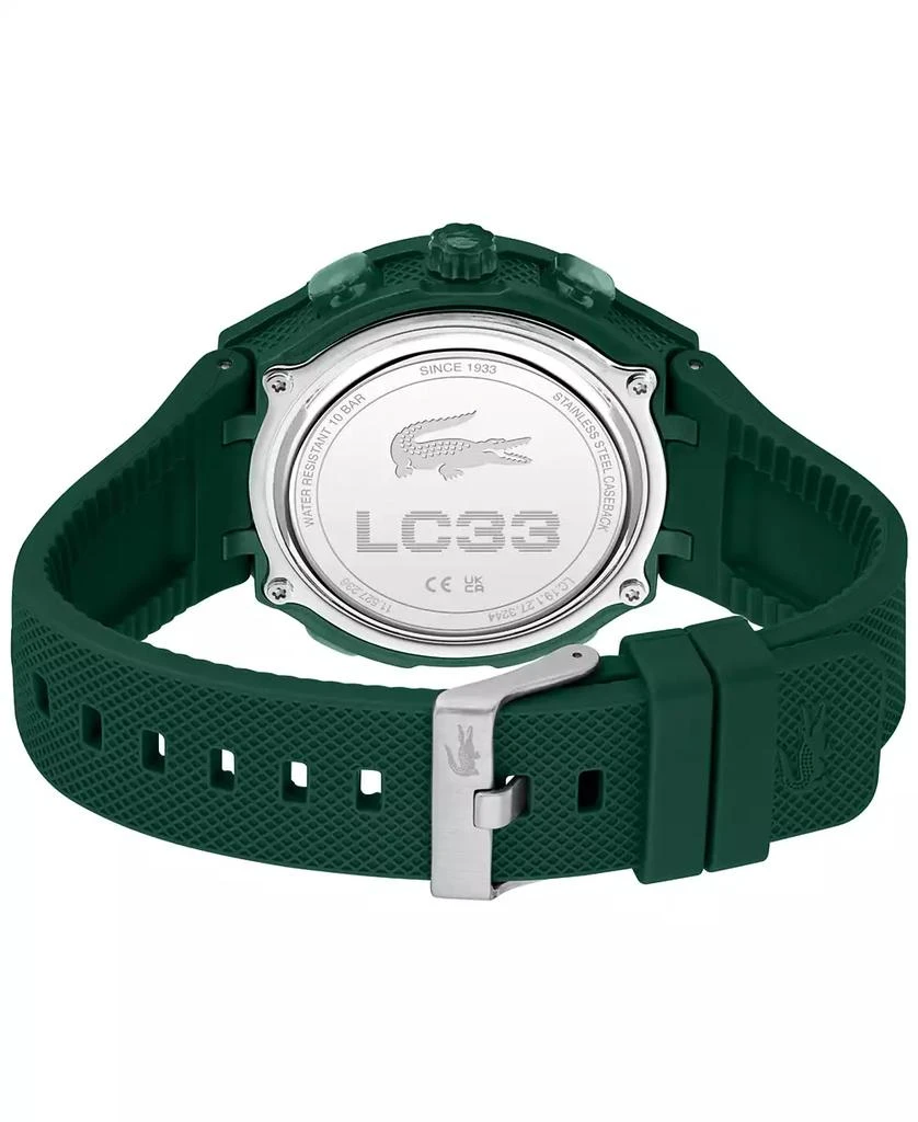 Lacoste Men's LC33 Green Silicone Strap Watch, 44.8mm 3