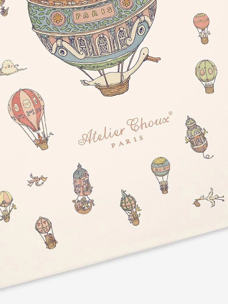 Atelier Choux Atelier Choux Baby Hot Air Balloons Cashmere Blanket in Ivory (100 cm x 80 cm) 3