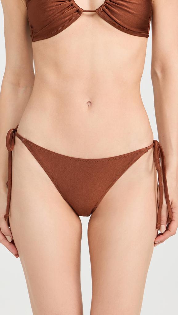 GANNI Shine Swim String Bikini Bottoms