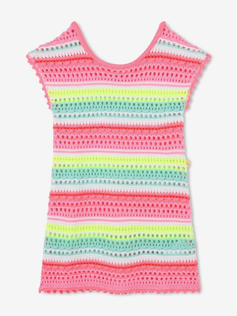 Billieblush Girls Striped Crochet Dress in Multicolour 1