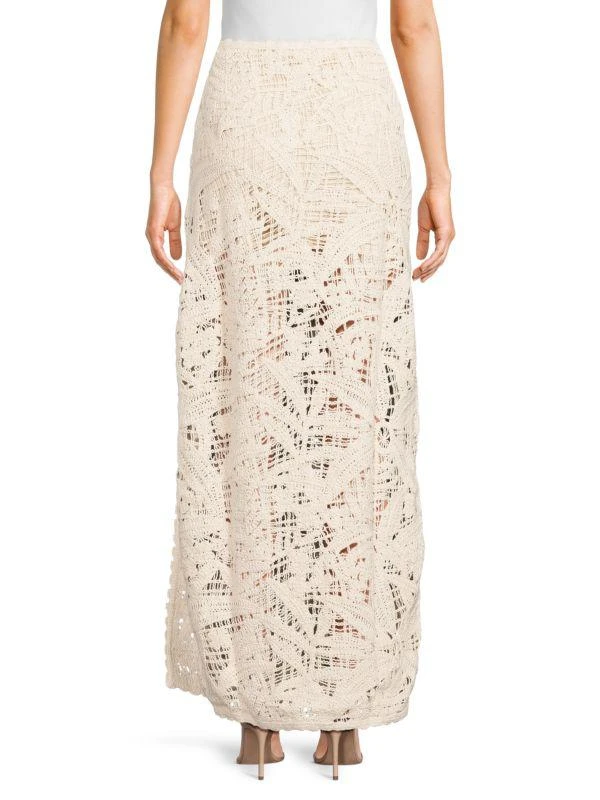 Hemant & Nandita Side Slit Crochet Maxi Skirt 2