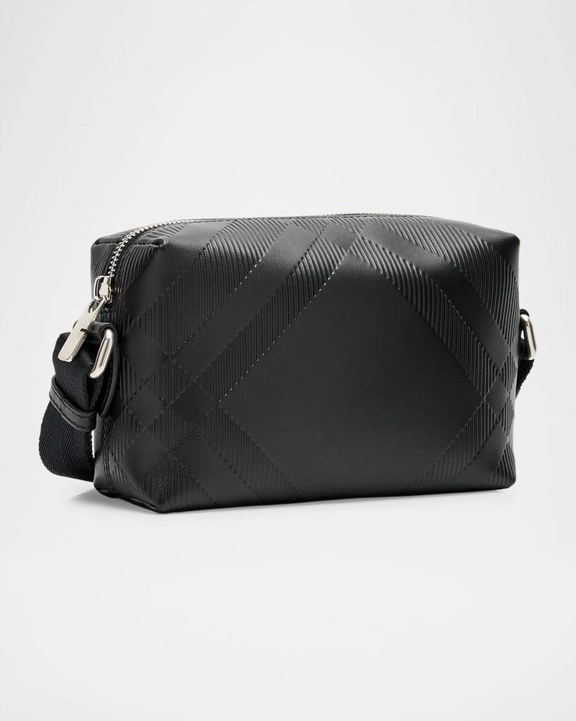 Burberry Men's Check Embossed Leather Mini Crossbody Bag 3