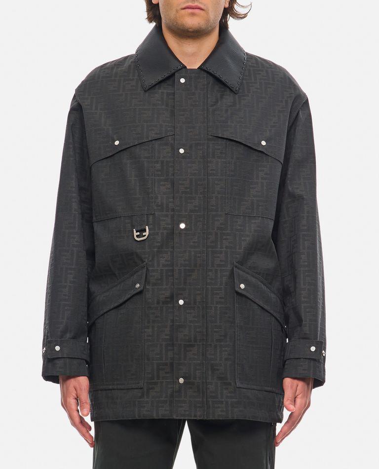 Fendi Blouson Coated Canvas Logo