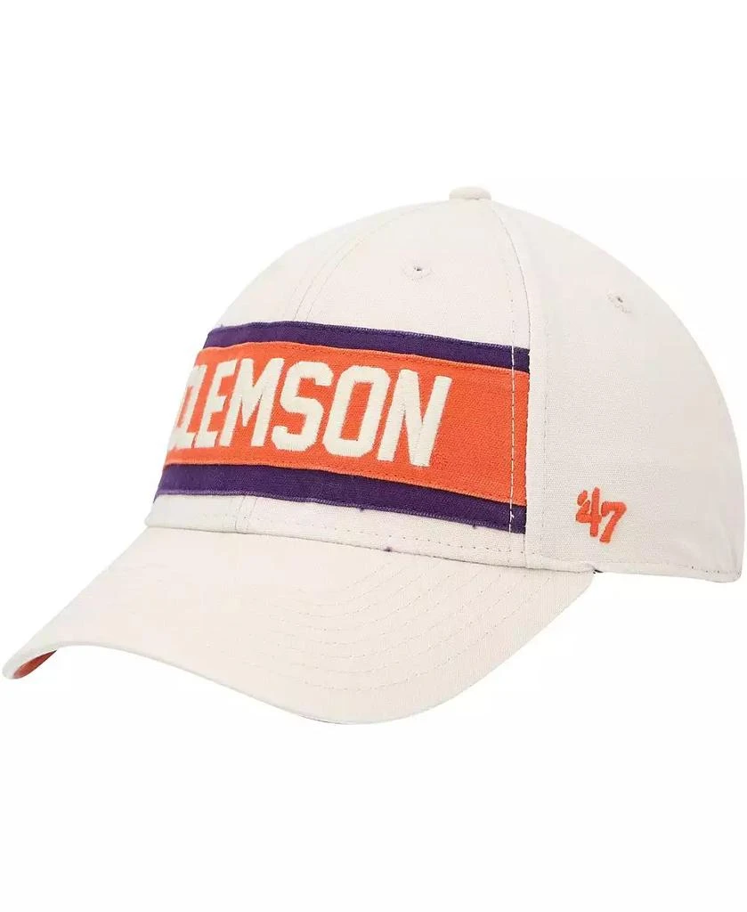 47 Brand Men's Cream Clemson Tigers Crossroad MVP Adjustable Hat 3