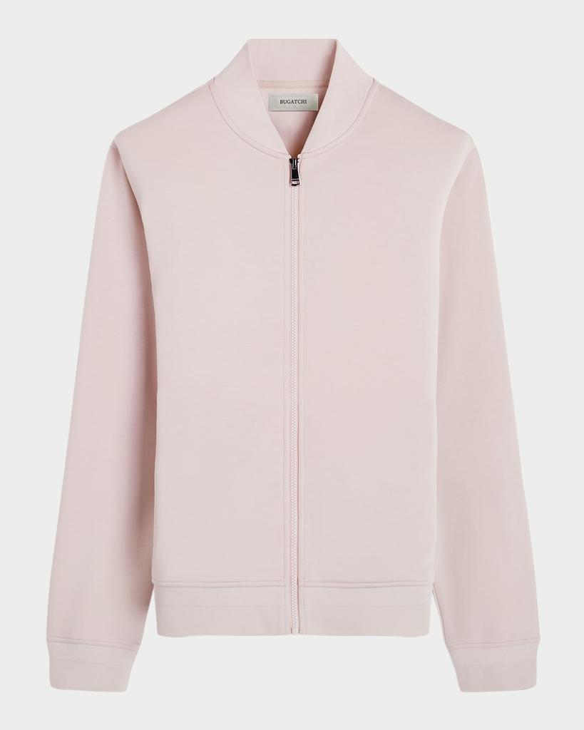BUGATCHI Men's Soft Touch Knit Full-Zip Bomber Jacket